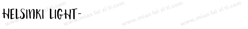 Helsinki Light字体转换